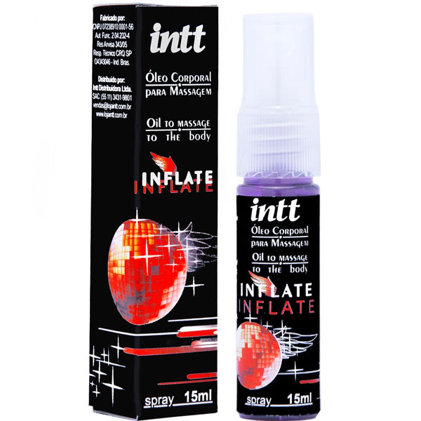 Óleo Corporal para Massagem Inflate Spray 15ml Intt